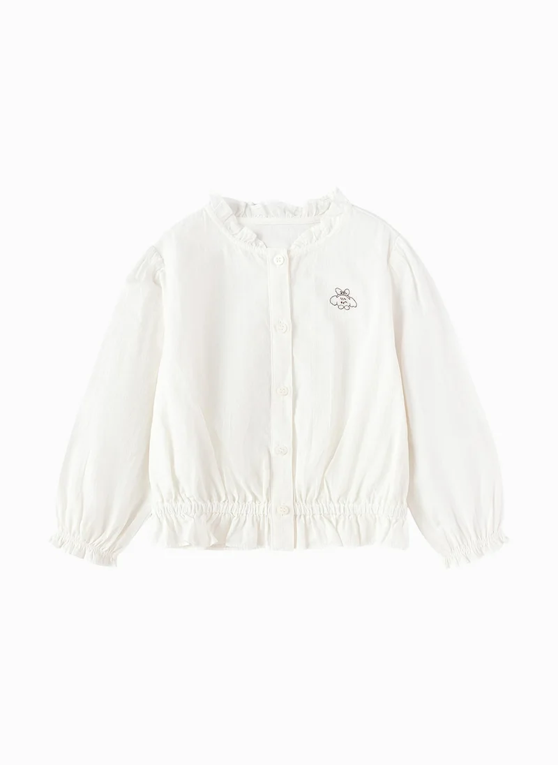 Toddler Girls Single color long sleeve shirt